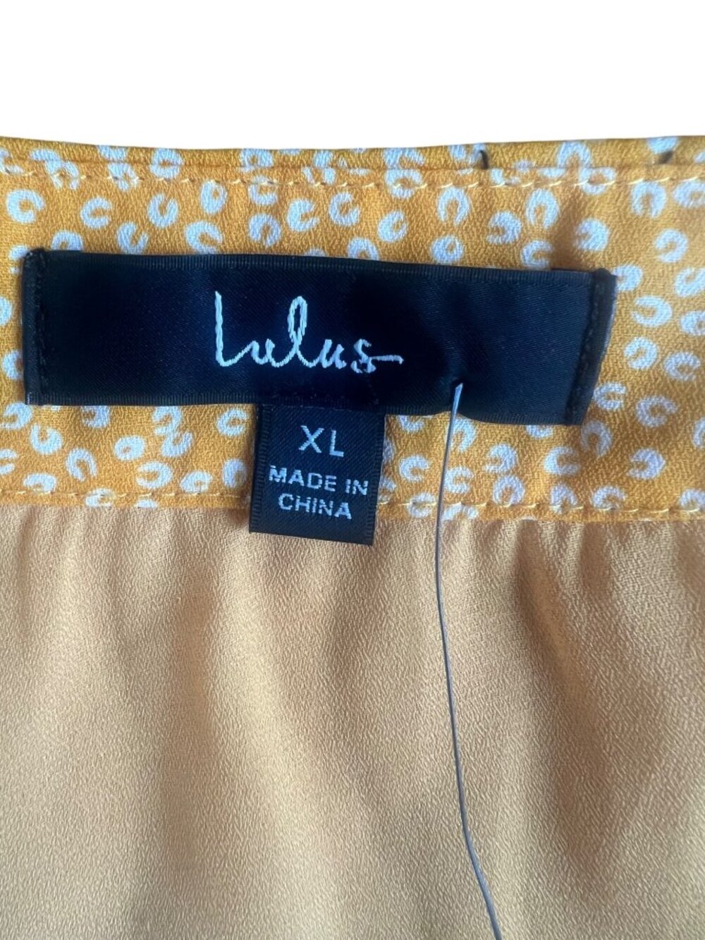 Lulus Castana Mustard Yellow Button-Up Dress With Ruffle Sleeves & Tie Back XL - Picture 3 of 16
